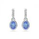 Brincos Swarovski Constella drop Corte oval Azul Revestido a Ródio