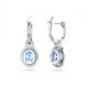 Brincos Swarovski Constella drop Corte oval Azul Revestido a Ródio