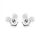 Brincos Swarovski Disney Mickey Mouse stud Branco Revestido a Ródio
