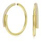 Brincos Swarovski Dextera hoop Branco Revestido a tom de Dourado