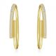 Brincos Swarovski Dextera hoop Branco Revestido a tom de Dourado