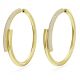 Brincos Swarovski Dextera hoop Branco Revestido a tom de Dourado