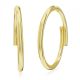 Brincos Swarovski Dextera hoop Branco Revestido a tom de Dourado