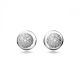 Brincos Swarovski Luna stud Lua Branco Revestido a Ródio