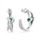 Brincos Swarovski Hyperbola hoop Zircónia neutra em carbono Cortes mistos Verde Revestido a Ródio
