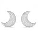 Brincos Swarovski Luna clip Lua Branco Revestido a Ródio