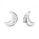 Brincos Swarovski Luna clip Lua Branco Revestido a Ródio