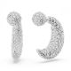 Brincos Swarovski Luna drop Lua Branco Revestido a Ródio