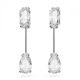 Brincos Swarovski Mesmera bar Cortes mistos Branco Revestido a Ródio