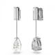 Brincos Swarovski Mesmera bar Cortes mistos Branco Revestido a Ródio