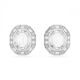 Brincos Swarovski Mesmera clip Corte octogonal Branco Revestido a Ródio