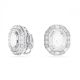 Brincos Swarovski Mesmera clip Corte octogonal Branco Revestido a Ródio