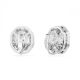 Brincos Swarovski Mesmera clip Corte octogonal Branco Revestido a Ródio