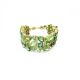Pulseira Swarovski Gema Cortes mistos Verde Revestida a tom de Dourado