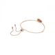 Pulseira Swarovski Idyllia Trevo Branco Revestido a tom de Dourado rosa