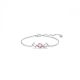 Pulseira Swarovski Mesmera Cortes mistos Rosa Revestido a Ródio
