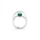 Anel Swarovski Hyperbola cocktail Zircónia neutra em carbono Cortes mistos Dupla banda Verde Revestido a Ródio 60