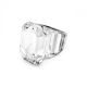 Anel Swarovski Lucent cocktail Corte octogonal Branco 52