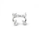 Anel Swarovski aberto Mesmera Cortes mistos Branco Revestido a Ródio 58