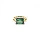 Anel Swarovski Stilla cocktail Corte retangular Verde Revestido a tom de Dourado 60