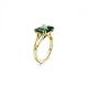 Anel Swarovski Stilla cocktail Corte retangular Verde Revestido a tom de Dourado 60