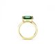 Anel Swarovski Stilla cocktail Corte retangular Verde Revestido a tom de Dourado 60