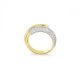 Anel Swarovski Dextera cocktail Branco Revestido a tom de Dourado 55