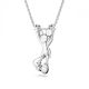 Pendente Swarovski em camadas Disney Mickey Mouse Branco Revestido a Ródio