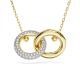 Pendente Swarovski Dextera LAço entrelaÃ§ado Branco Revestido a tom de Dourado
