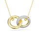 Pendente Swarovski Dextera LAço entrelaÃ§ado Branco Revestido a tom de Dourado