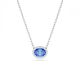 Colar Swarovski Constella Corte oval Azul Revestido a Ródio