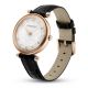 Relógio Swarovski Crystalline Wonder Fabricado na Suiça Correia de Tecido Preto Acabamento em tom de Dourado rosa