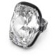 Anel Swarovski cocktail Harmonia Cristal de grandes dimensões Branco Acabamento de combinação de metais 60