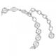 Pulseira Swarovski Imber Tennis Lapidação Redonda Branca Lacado a Ródio