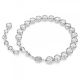 Pulseira Swarovski Imber Tennis Lapidação Redonda Branca Lacado a Ródio