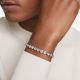 Pulseira Swarovski Imber Tennis Lapidação Redonda Branca Lacado a Ródio