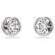 Brincos Swarovski stud Imber Lapidação redonda Branco Lacado a ródio