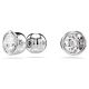 Brincos Swarovski stud Imber Lapidação redonda Branco Lacado a ródio