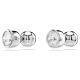 Brincos Swarovski stud Imber Lapidação redonda Branco Lacado a ródio