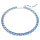 Colar Swarovski Tennis Millenia Lapidação octogonal Gradiente de cor Azul Lacado a ródio