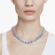 Colar Swarovski Tennis Millenia Lapidação octogonal Gradiente de cor Azul Lacado a ródio