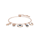 Pulseira Swarovski Symbolic Infinito Olho Grego e Ferradura Azul Lacado a Rosa Dourado