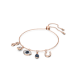 Pulseira Swarovski Symbolic Infinito Olho Grego e Ferradura Azul Lacado a Rosa Dourado