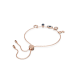 Pulseira Swarovski Symbolic Infinito Olho Grego e Ferradura Azul Lacado a Rosa Dourado