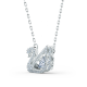 Colar Swarovski Dancing Swan Cisne Branco Lacado a Ródio