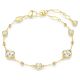 Pulseira Swarovski Imber Lapidação redonda Branca Lacado a dourado
