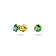 Brincos Swarovski Stud Stilla Lapidação Pera Verde Lacado a Dourado