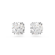 Brincos Swarovski Stud Constella Lapidação Redonda Branco Lacado a Ródio