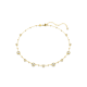 Colar Swarovski Imber Lapidação redonda Design disperso Branco Lacado a dourado