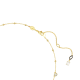 Colar Swarovski Imber Lapidação redonda Design disperso Branco Lacado a dourado